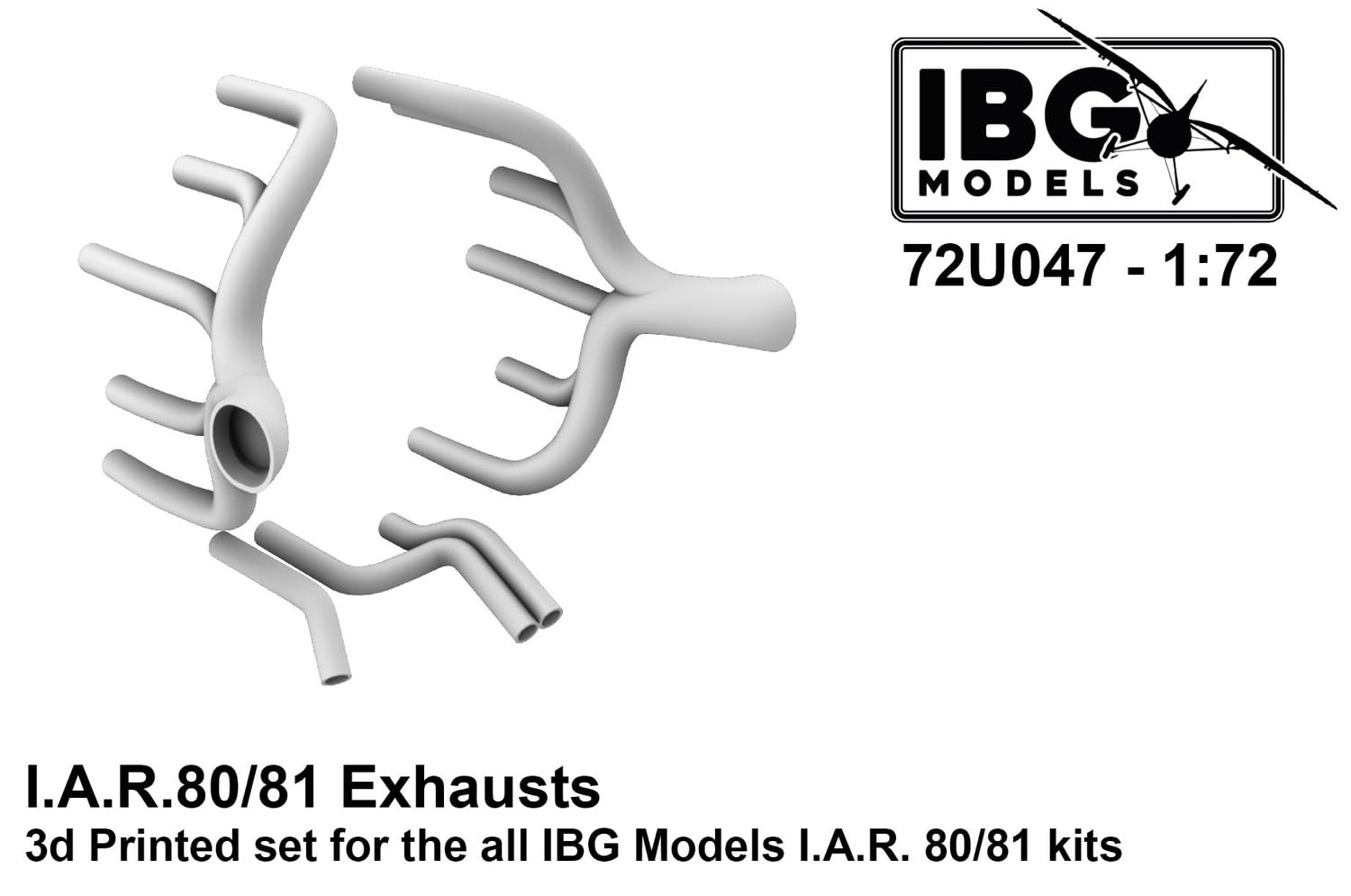 IBG 1/72 I.A.R. 80/81 Exhaust Pipe Model Parts Set