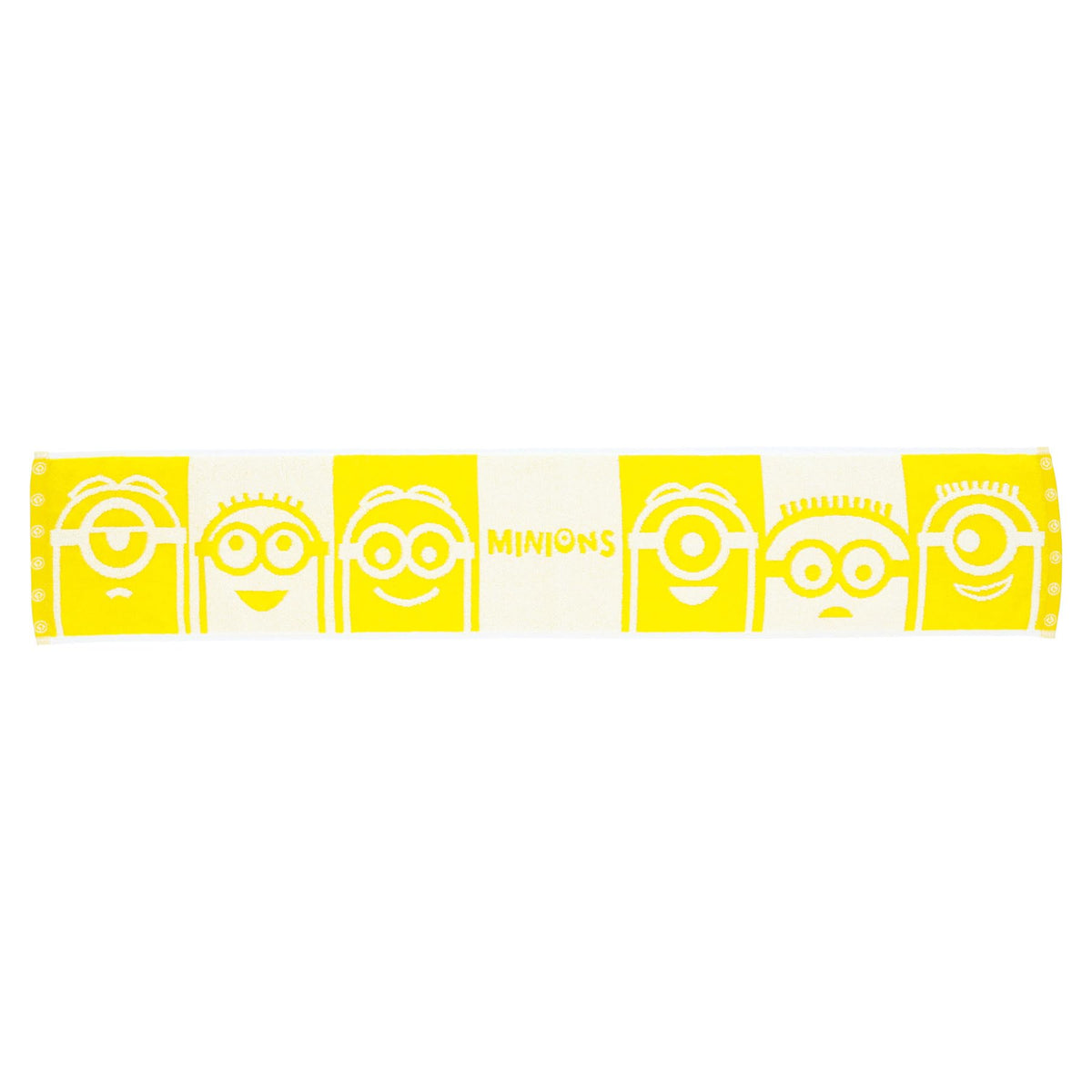 Marushin Minion Face Pattern Towel Cute Yellow Design