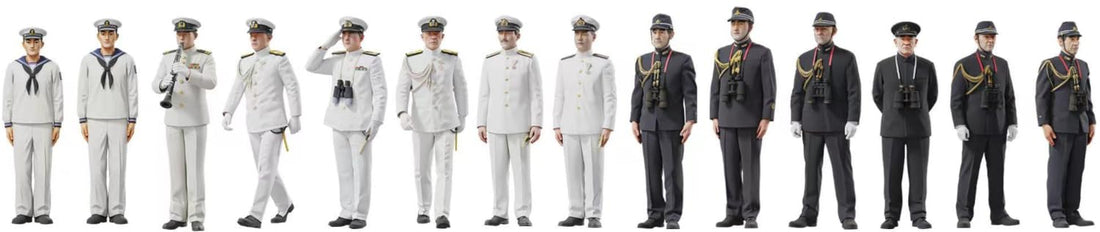 Bunker Studio 1/700 Japanese Navy Figure Set 1 Model Kit