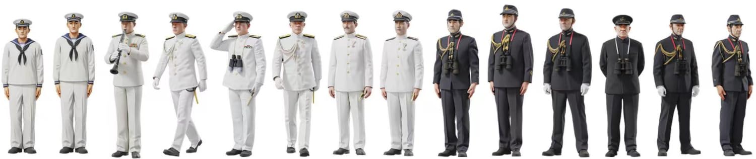 Bunker Studio 1/700 Japanese Navy Figure Set 1 Model Kit