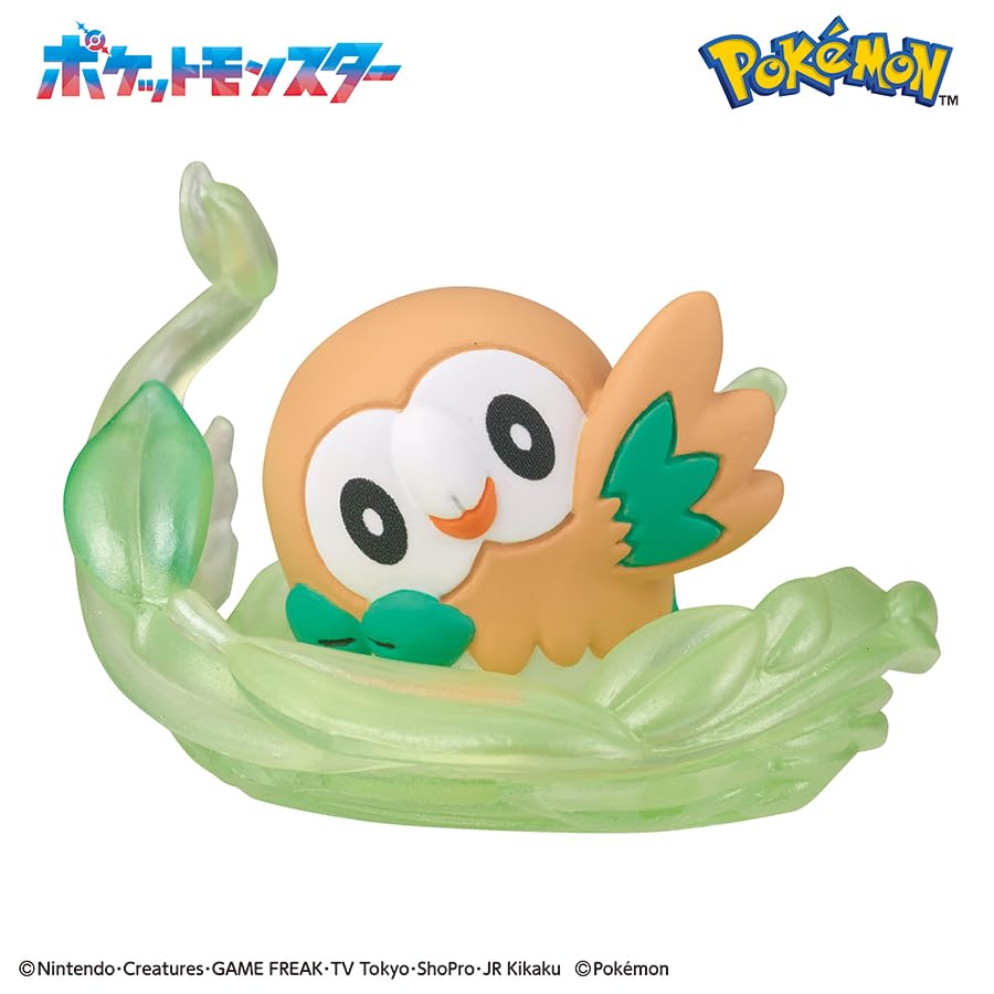 BANDAI Bikkuratomago Bath Popping Pokémon Figure Set with Leaf Dance Theme
