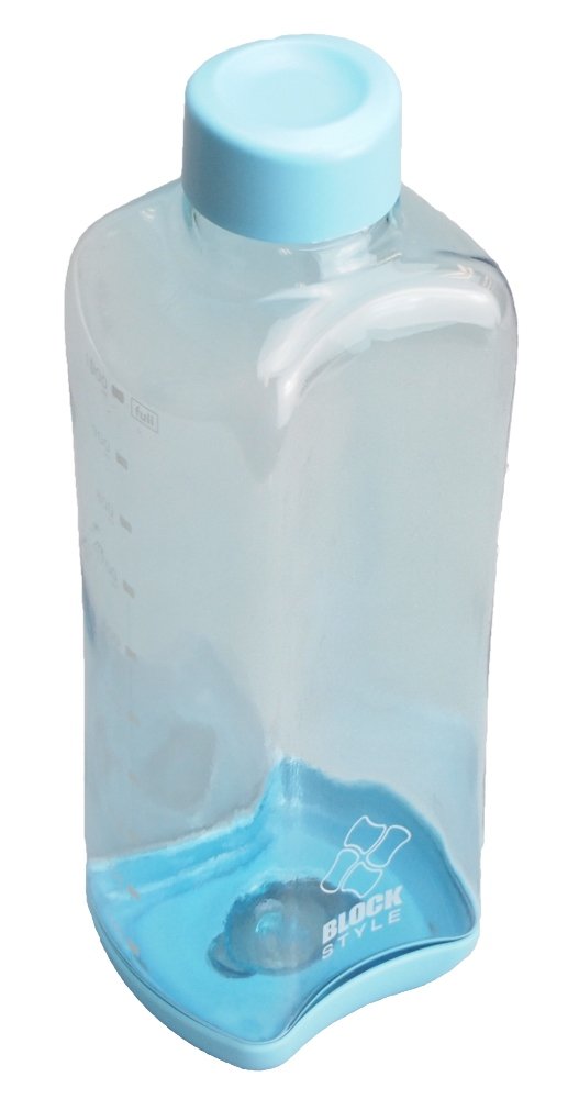 Paarukinzoku Water Bottle 1000ml Blue Block Style for Everyday Use
