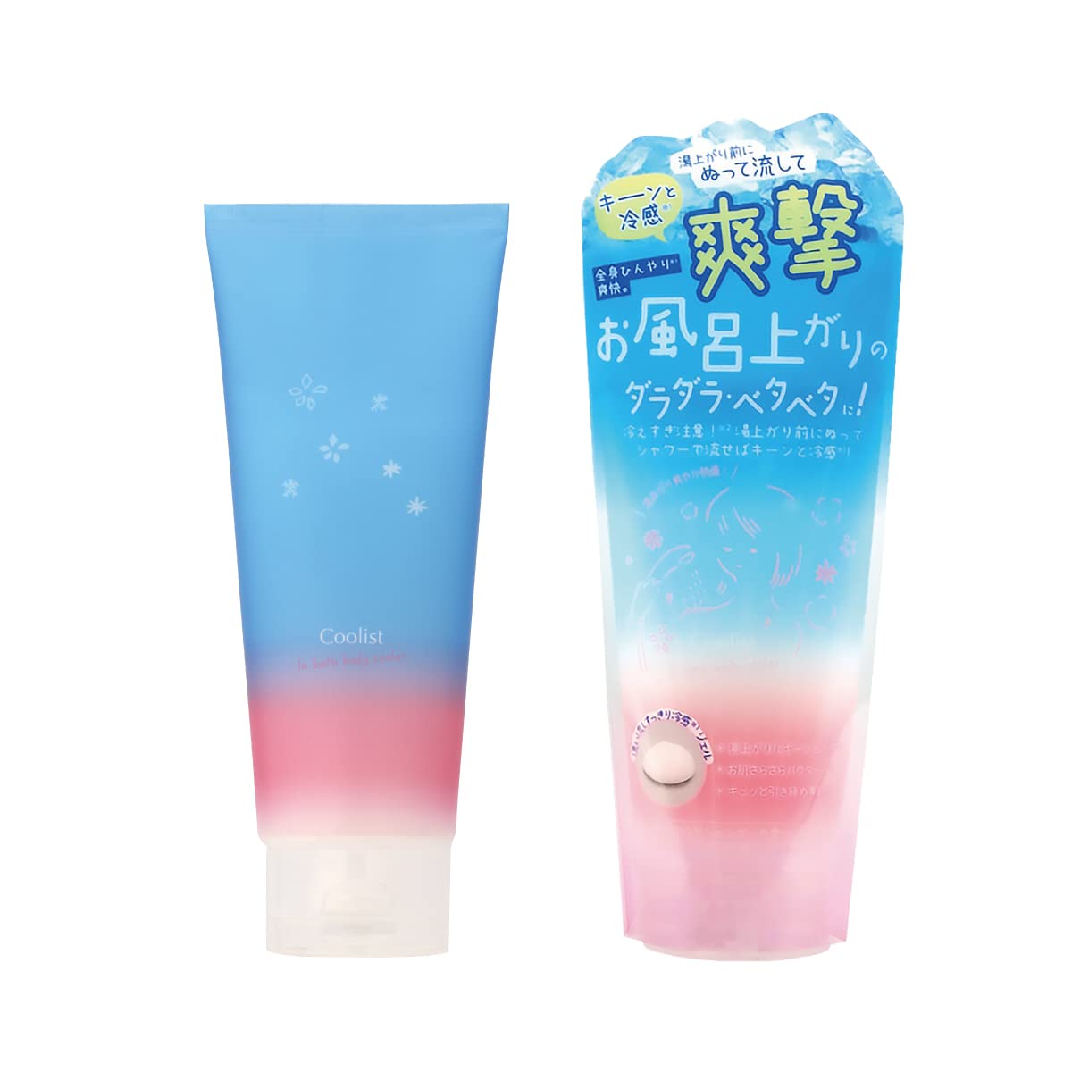 Coolist In-Bath Body Cooler Aqua Shampoo Scent for Post-Bath Refreshment