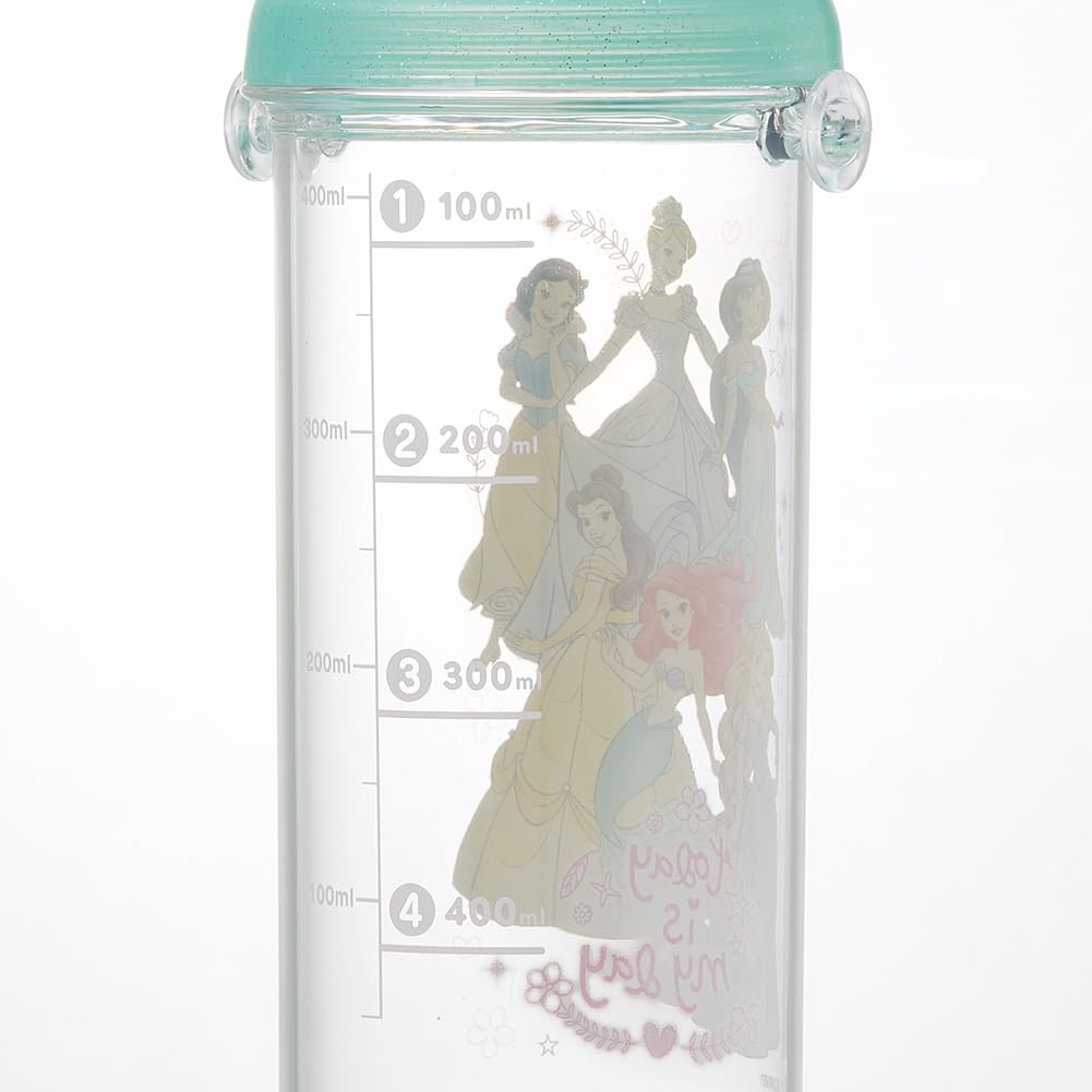 Skater Kids Clear Plastic Water Bottle 480ml with Disney Princess Design