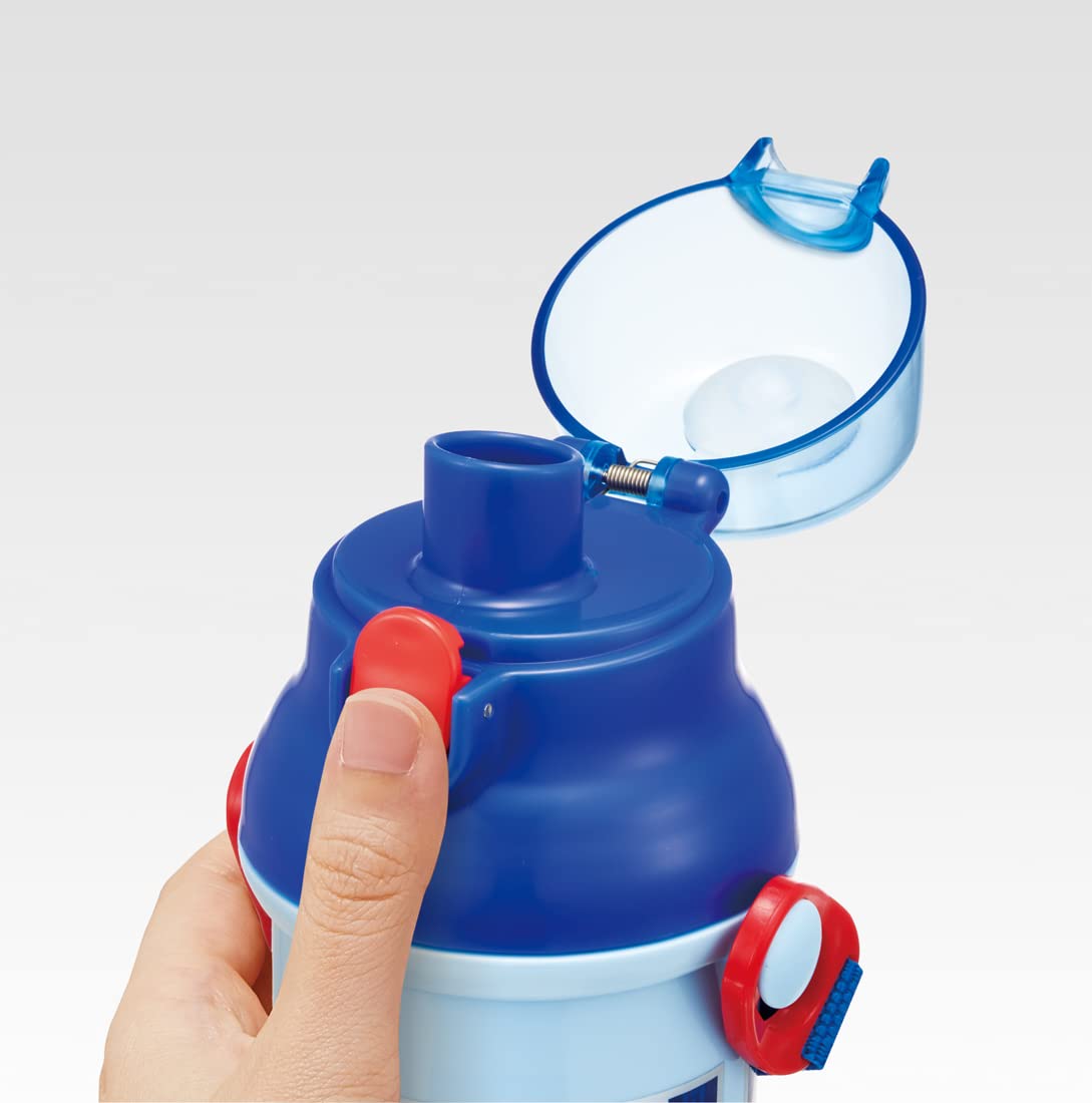Skater Kids Water Bottle 480ml Easy Drink Plastic Made in Japan