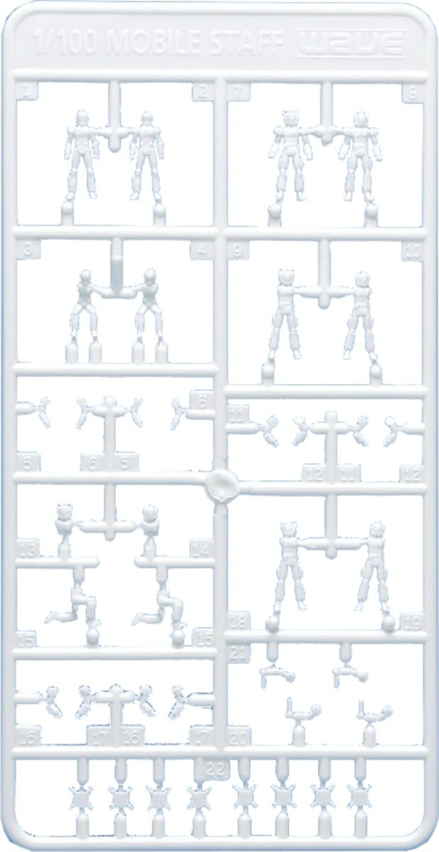 Wave 1/100 Scale Model Staff Parts for Mobile Suit Kits