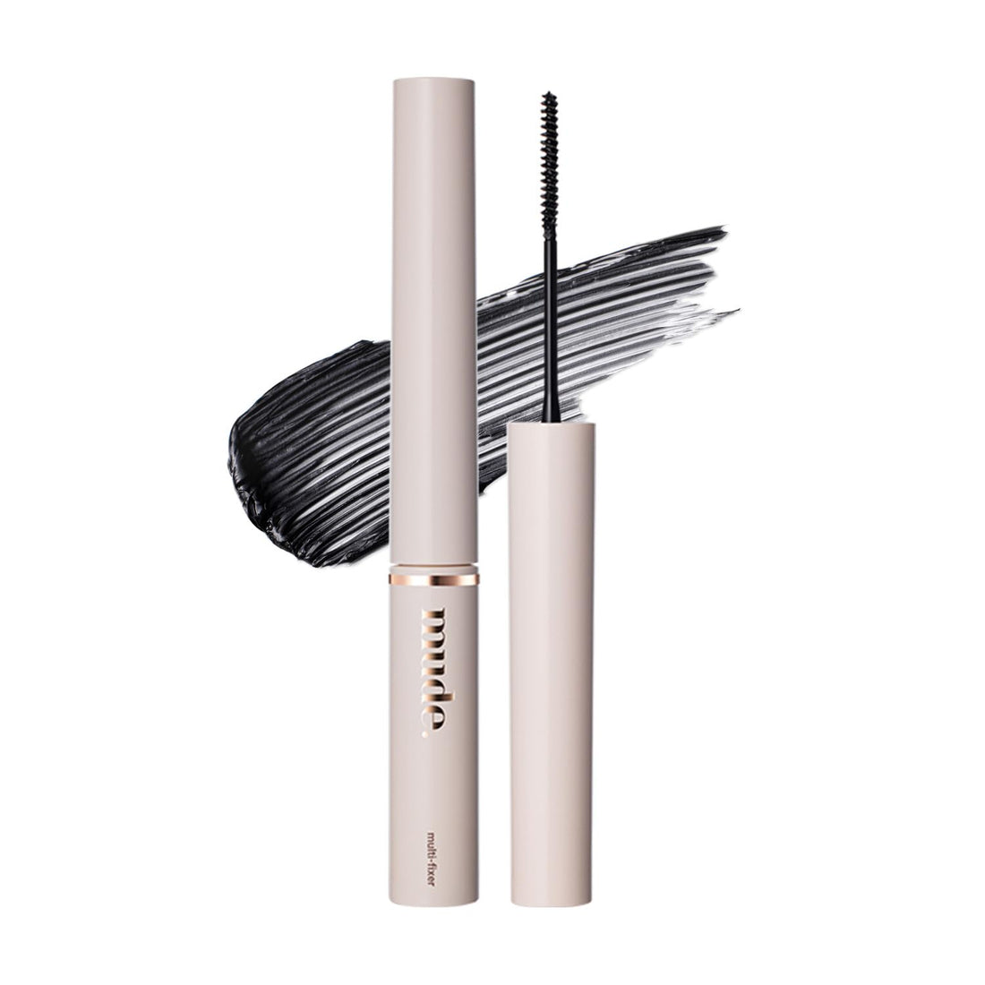 mude Multi-Fix Mascara Clear Black for Long-Lasting Hold