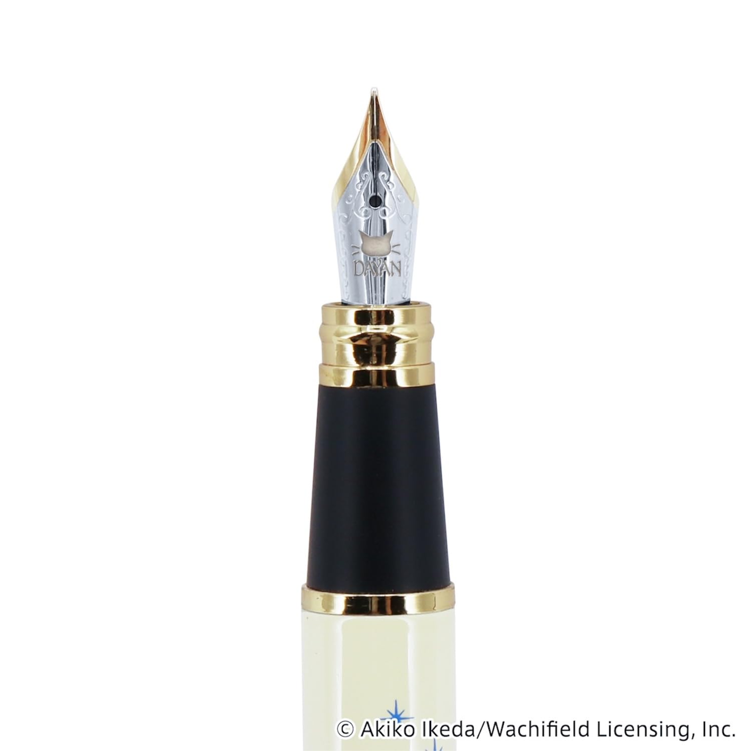 Gakken Wachi Field Cat Dayan Fountain Pen Ivory with Ink Cartridges