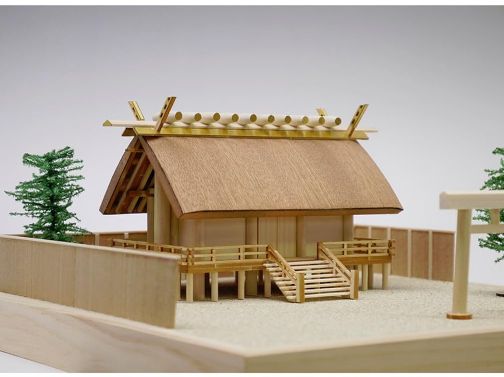Woody JOE 1/150 Scale Wooden Shrine Model Kit for Crafting
