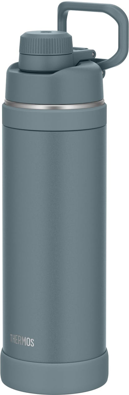 THERMOS Vacuum Insulated Sports Bottle 1L with Carry Loop Gray Navy