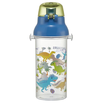 Skater Dinosaur Picture Water Bottle 480ml for Kids