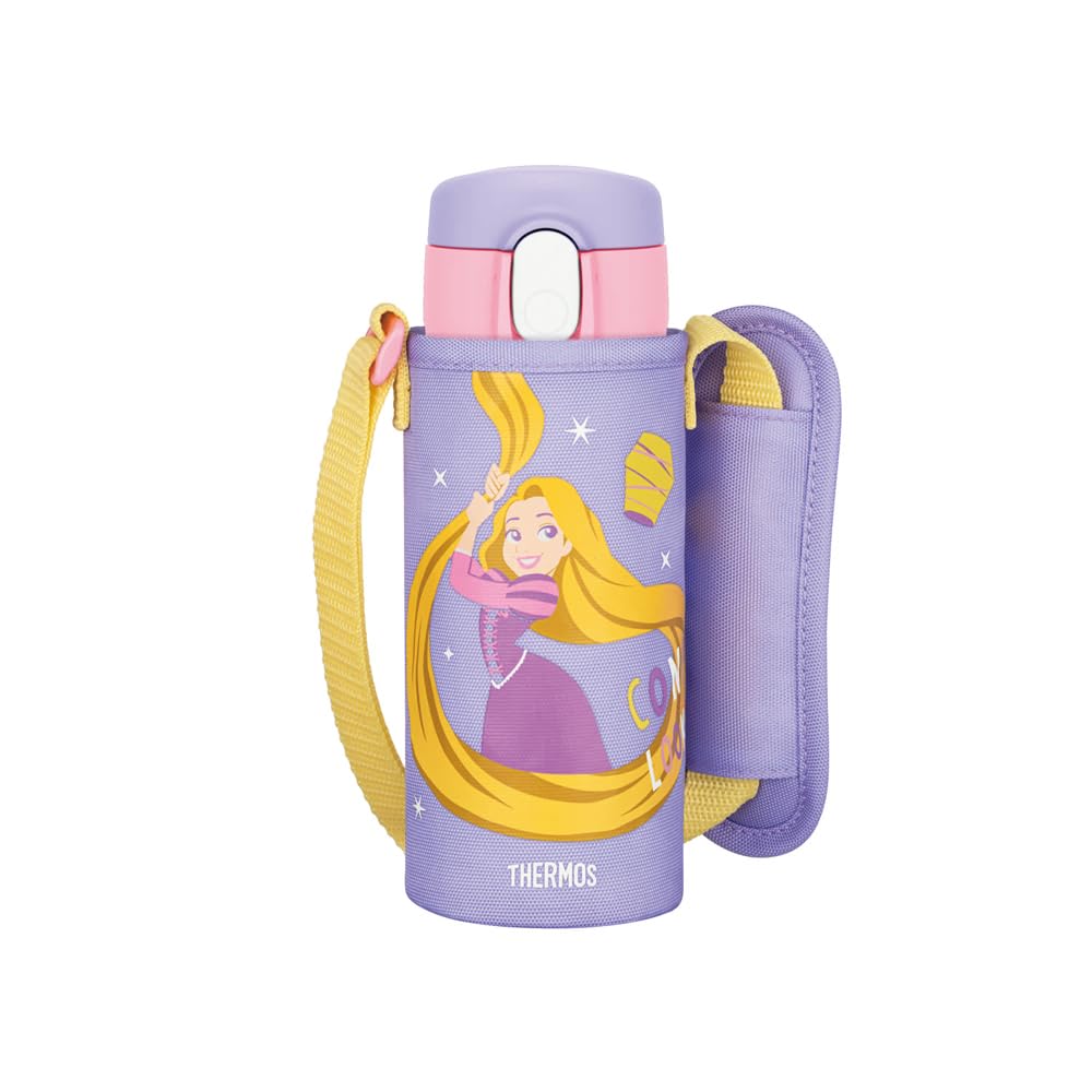 THERMOS Vacuum Insulated Straw Bottle for Kids, Purple Pink 410ml