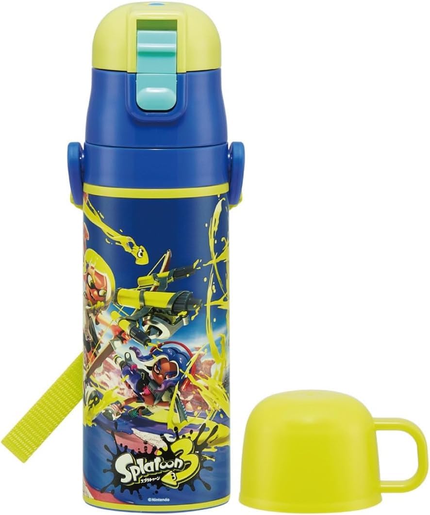 Skater 2WAY Water Bottle for Kids 470ml with Stainless Steel Design