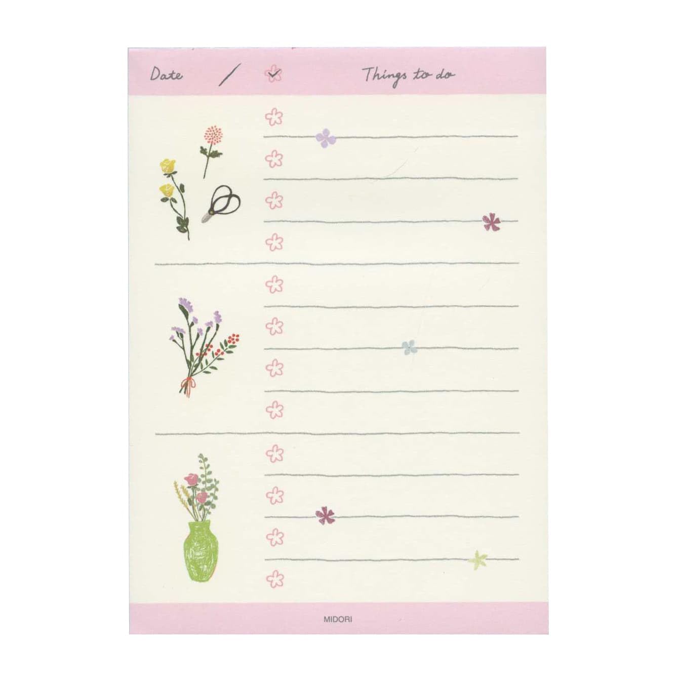 Designphi To-Do List with Dried Flower Design