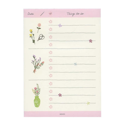 Designphi To-Do List with Dried Flower Design