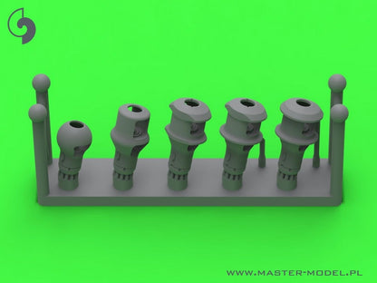 Master 1/72 Scale Model Muzzle Brake Set for WW2 German Guns