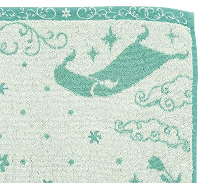 Marushin Face Towel Disney Aladdin Green Dress Cotton 34x80cm