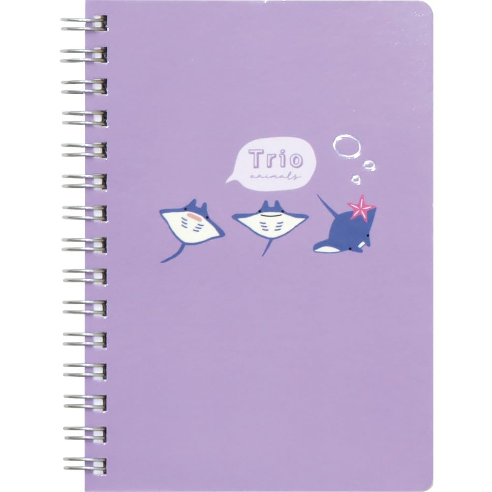 LABCLIP A6 Notebook with Horizontal Lines Trio Aquarium Manta