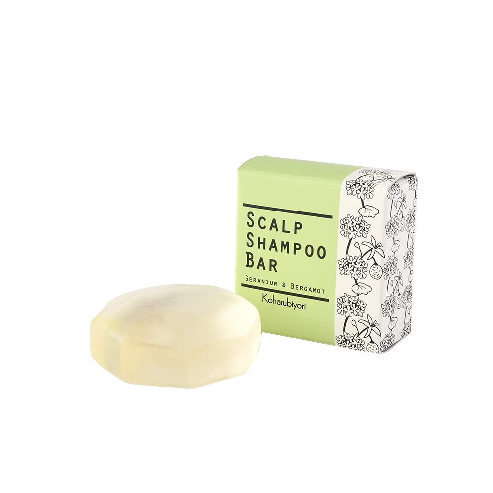 Koharubiyori Scalp Shampoo Bar 100g with Geranium and Bergamot Scent