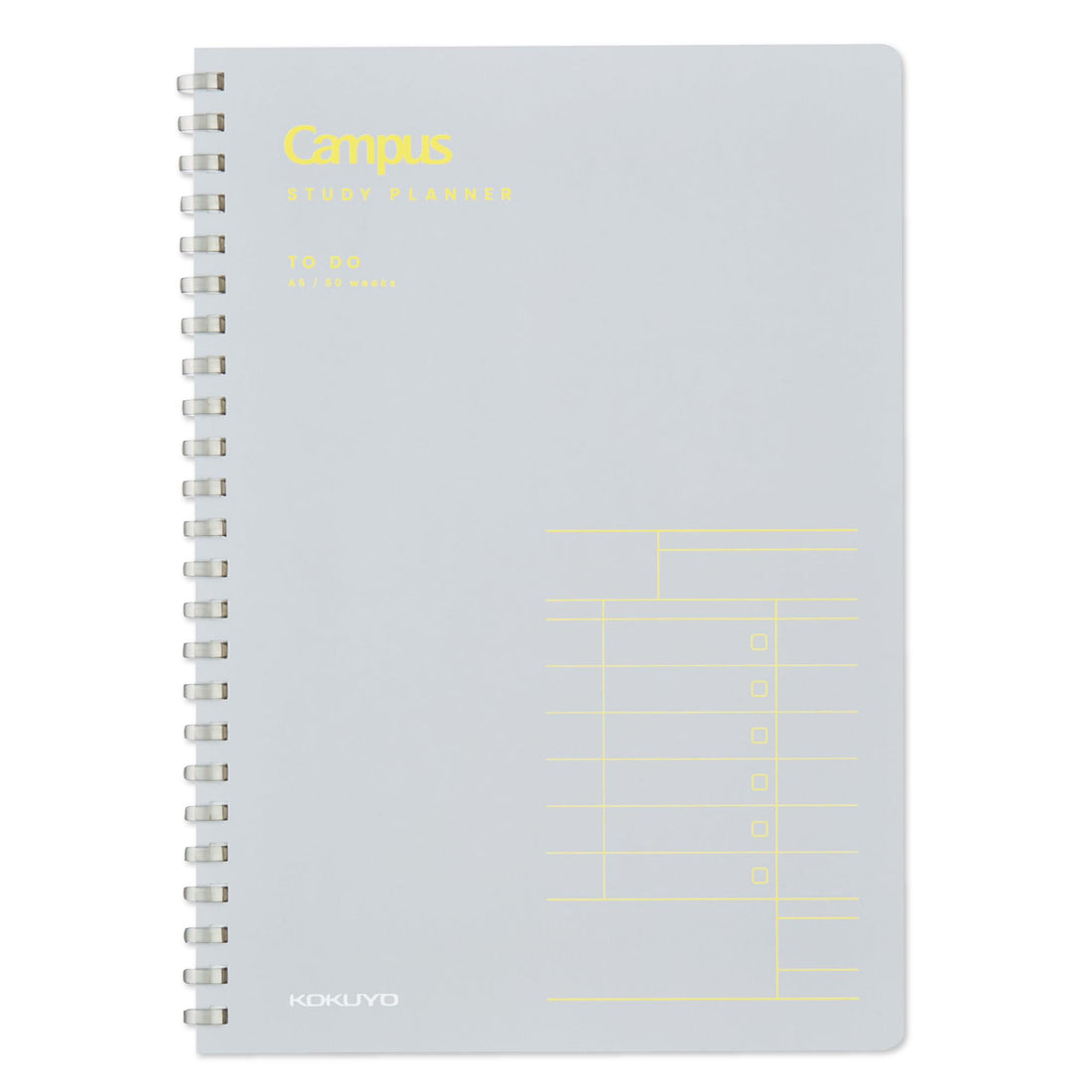 KOKUYO Study Planner A5 for Efficient Task Management in Gray