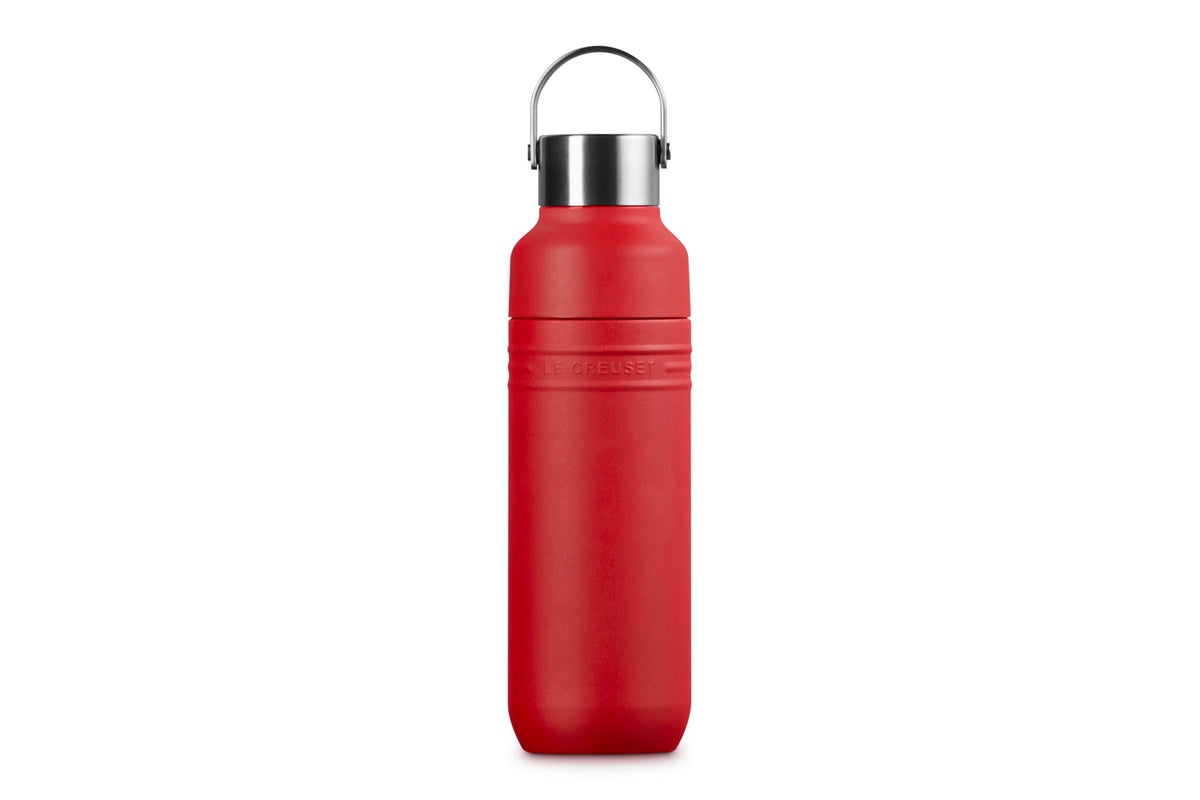 Le Creuset Insulated Bottle 500ml Cherry Red for On-the-Go Convenience