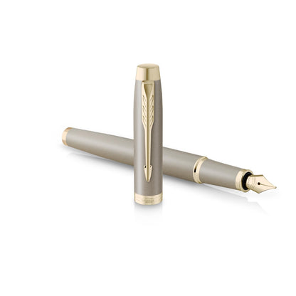 PARKER IM Fountain Pen Sandstone CHT Fine Point Gift Boxed