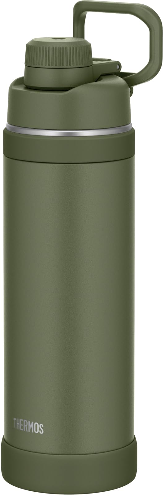THERMOS Vacuum Insulated Sports Bottle with Handle, Dishwasher-Safe, Khaki 1L