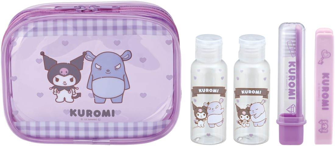 Skater Travel Set with Toothbrush Comb Pouch and Bottle for On-the-Go