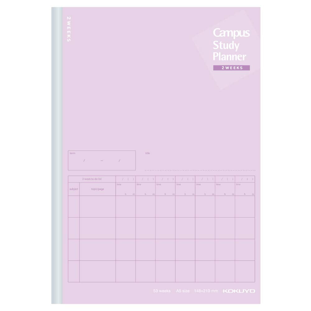 KOKUYO Study Planner Notebook Set A5 Purple for Effective Planning