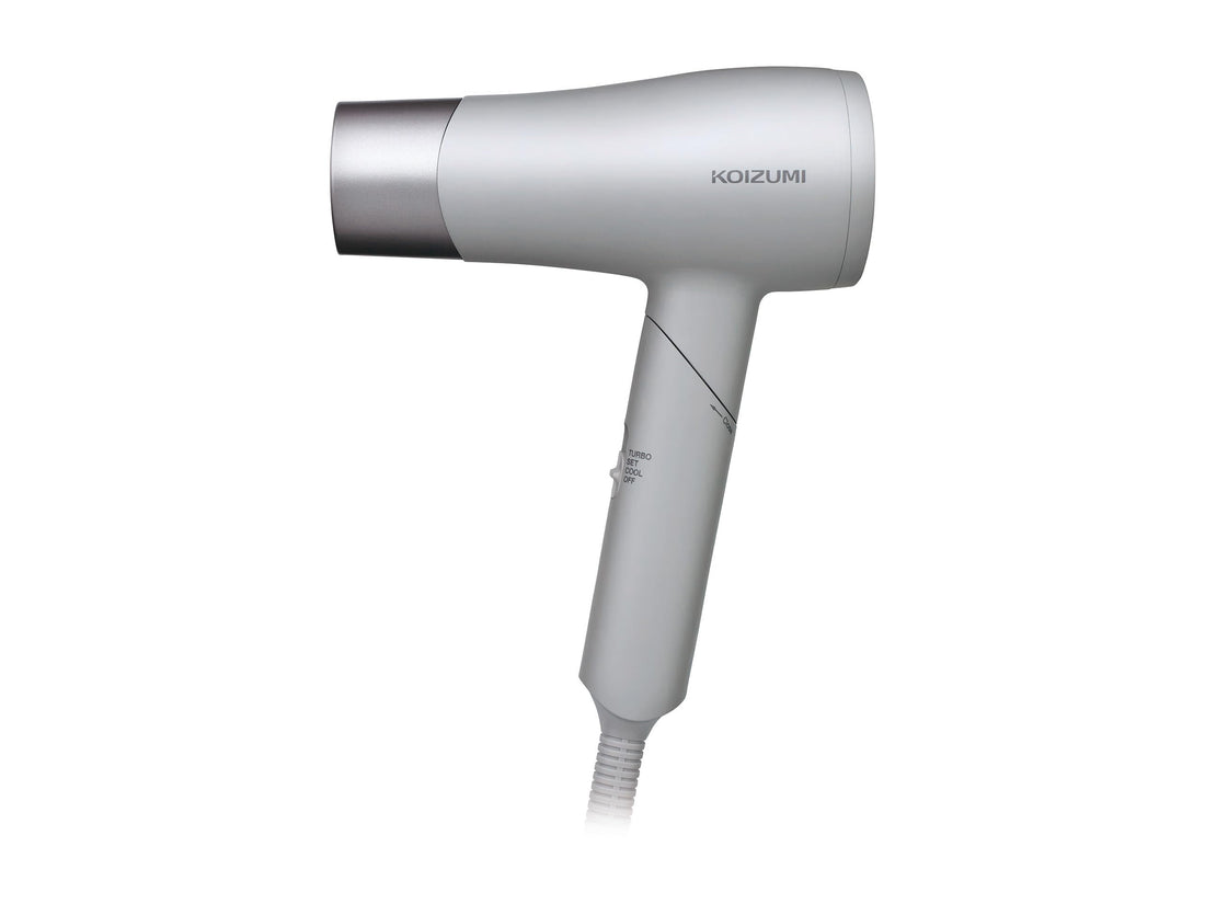 Koizumi Hair Dryer with Twin Negative Ions Compact Lightweight Gray