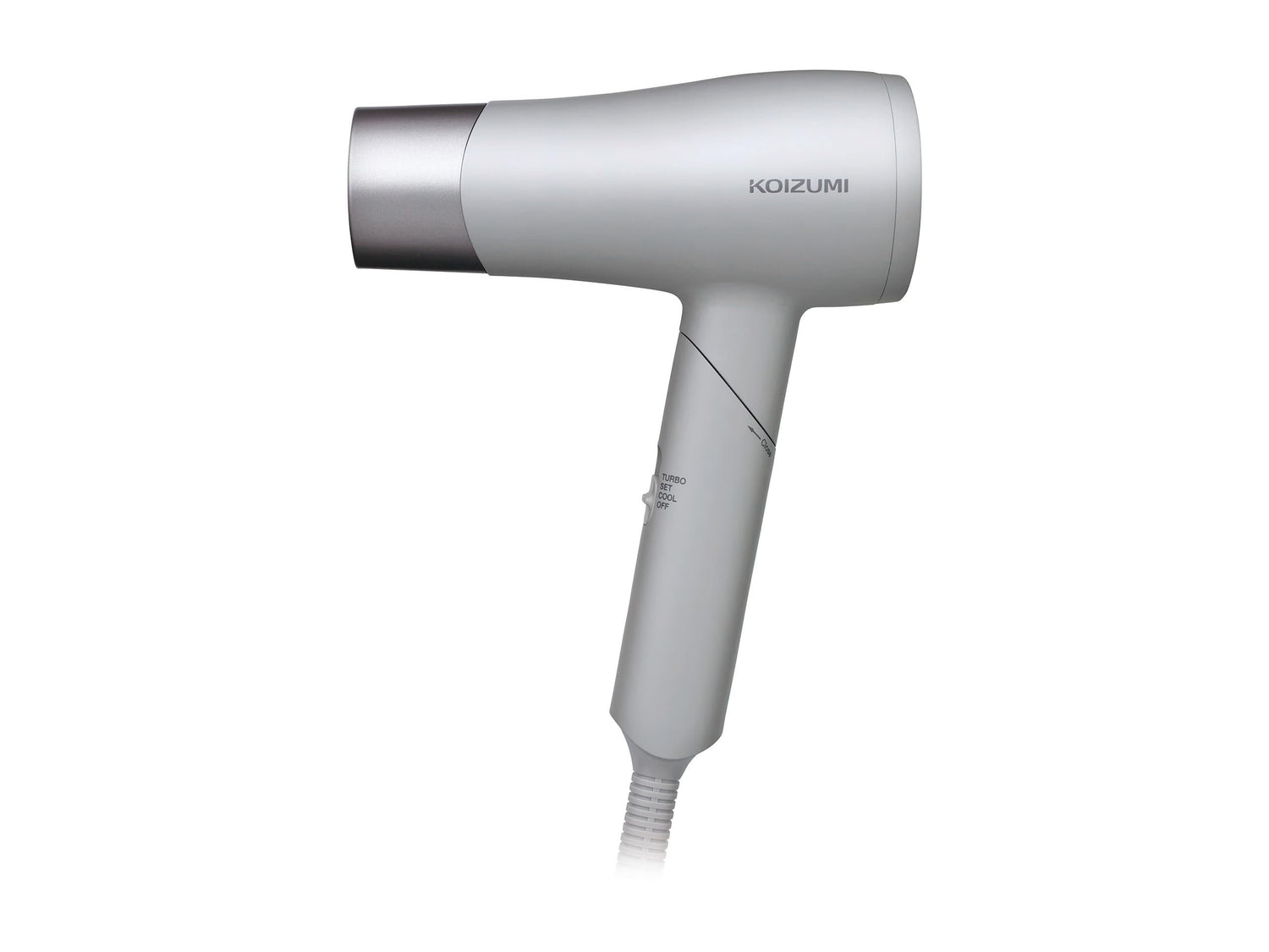 Koizumi Hair Dryer with Twin Negative Ions Compact Lightweight Gray