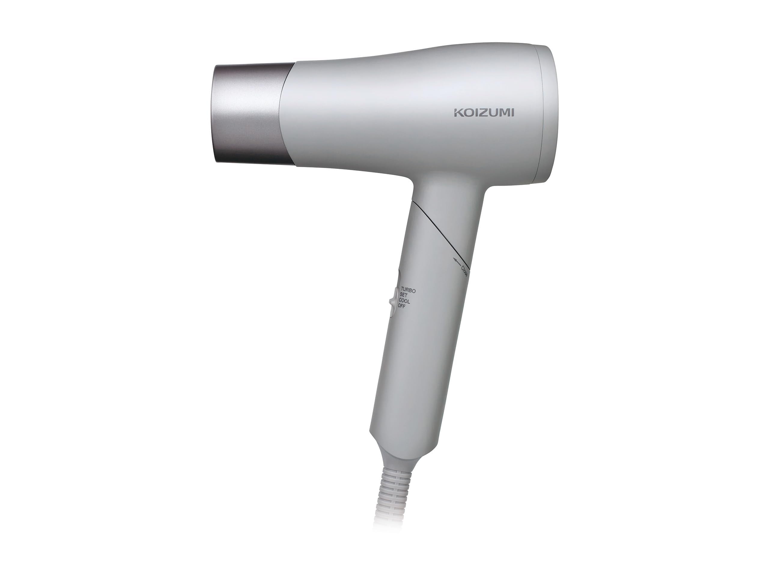 Koizumi Hair Dryer with Twin Negative Ions Compact Lightweight Gray