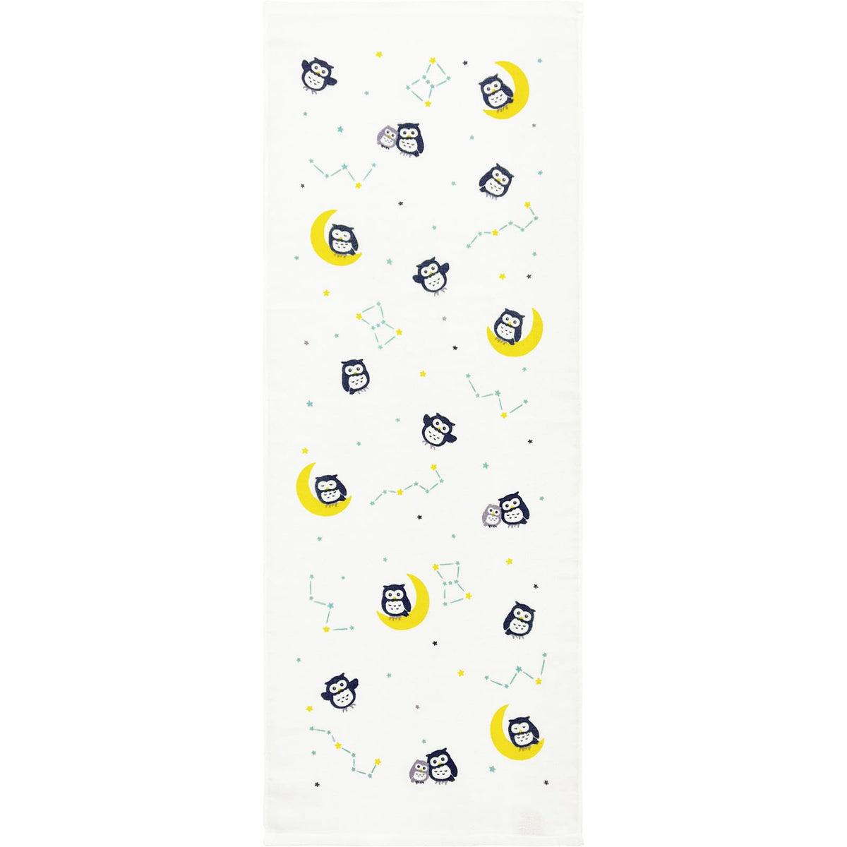 Hayashi Face Towel Soft Cotton Blend 34x90cm Night Owl Design