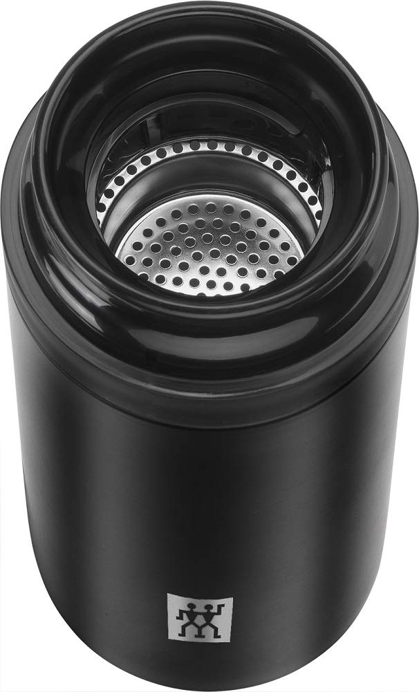 ZWILLING Strainer Bottle 420ml Black for Hydration on the Go