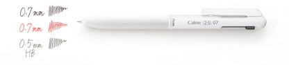 Pentel Multi-Function Ballpoint Pen Calme 0.7mm and 0.5mm Grayish White