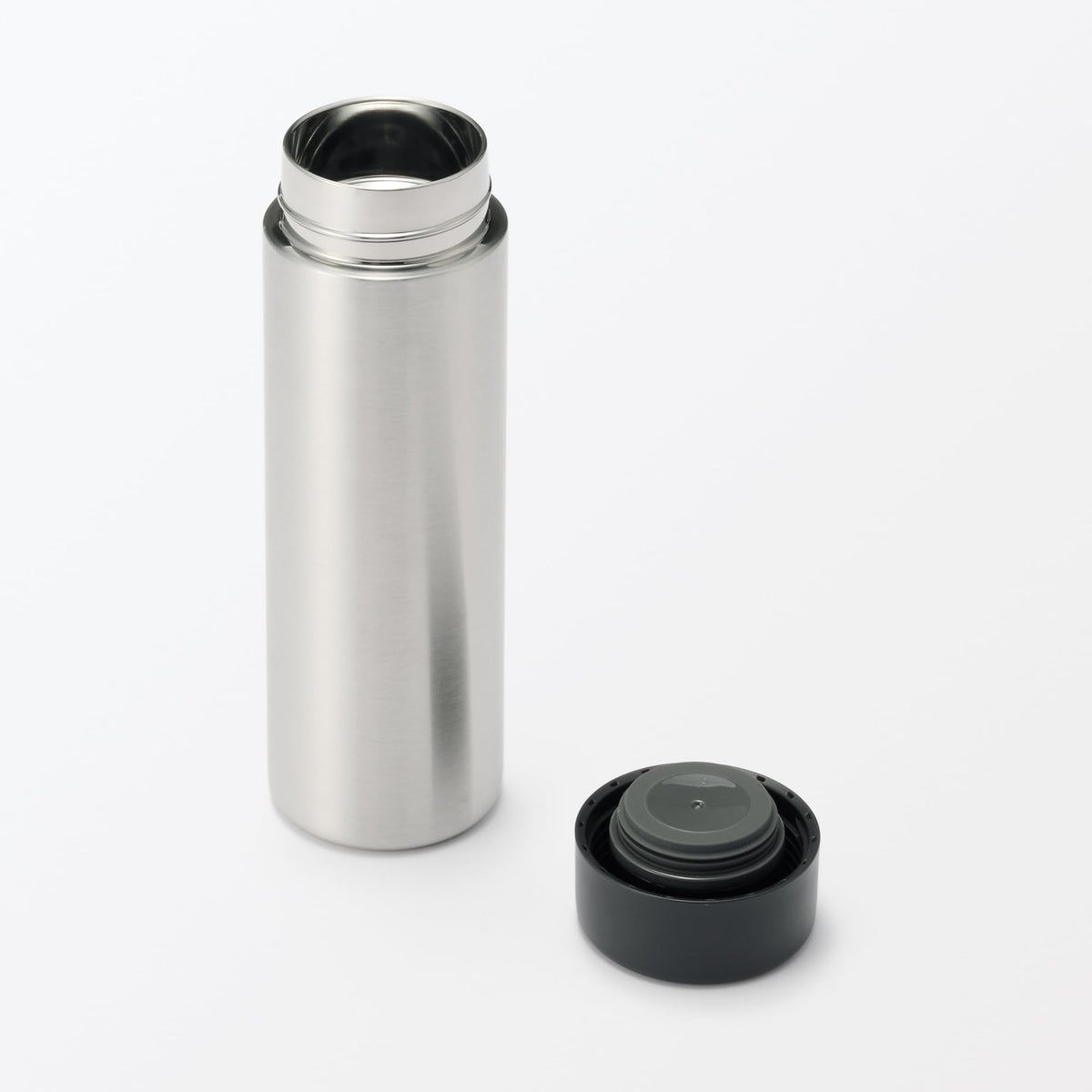 MUJI Vacuum Insulated Bottle Flat Type 500mL for Hot and Cold Beverages