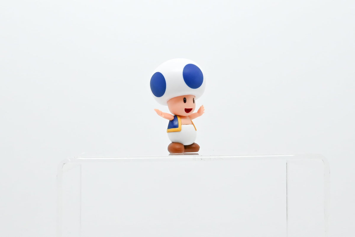 Sanei Super Mario Figure Collection Blue Toad Collectible Toy