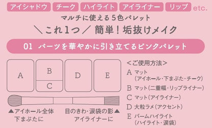 Fujiko Multi Easy Palette Impulse Pink for Effortless Makeup