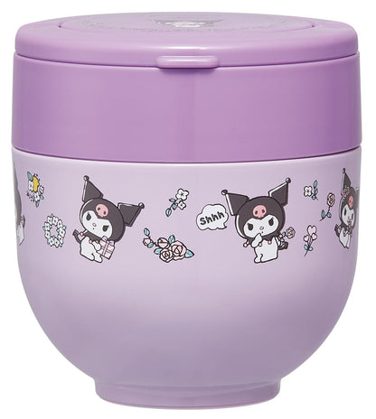 Skater Insulated Bento Box 540ml Flower Retro Design with Folding Handle