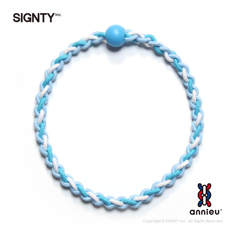 annieu Ice Blue Hair Tie Accessory Bracelet for Everyday Style
