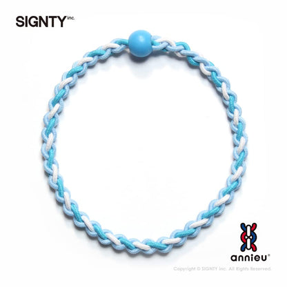 annieu Ice Blue Hair Tie Accessory Bracelet for Everyday Style