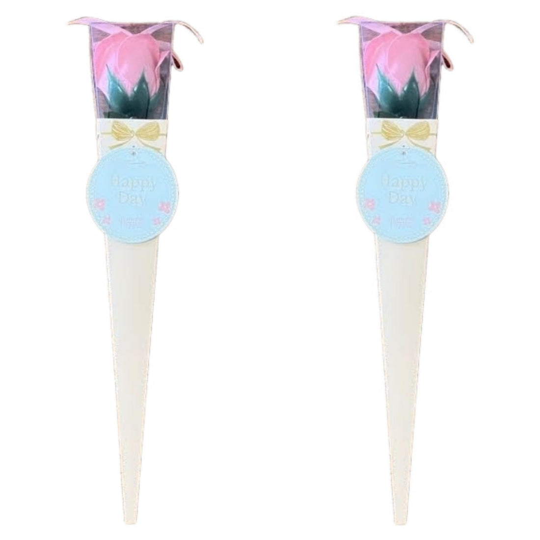 Q-FLA Bath Soak with Soap Flower Bouquet Gift Set Pink