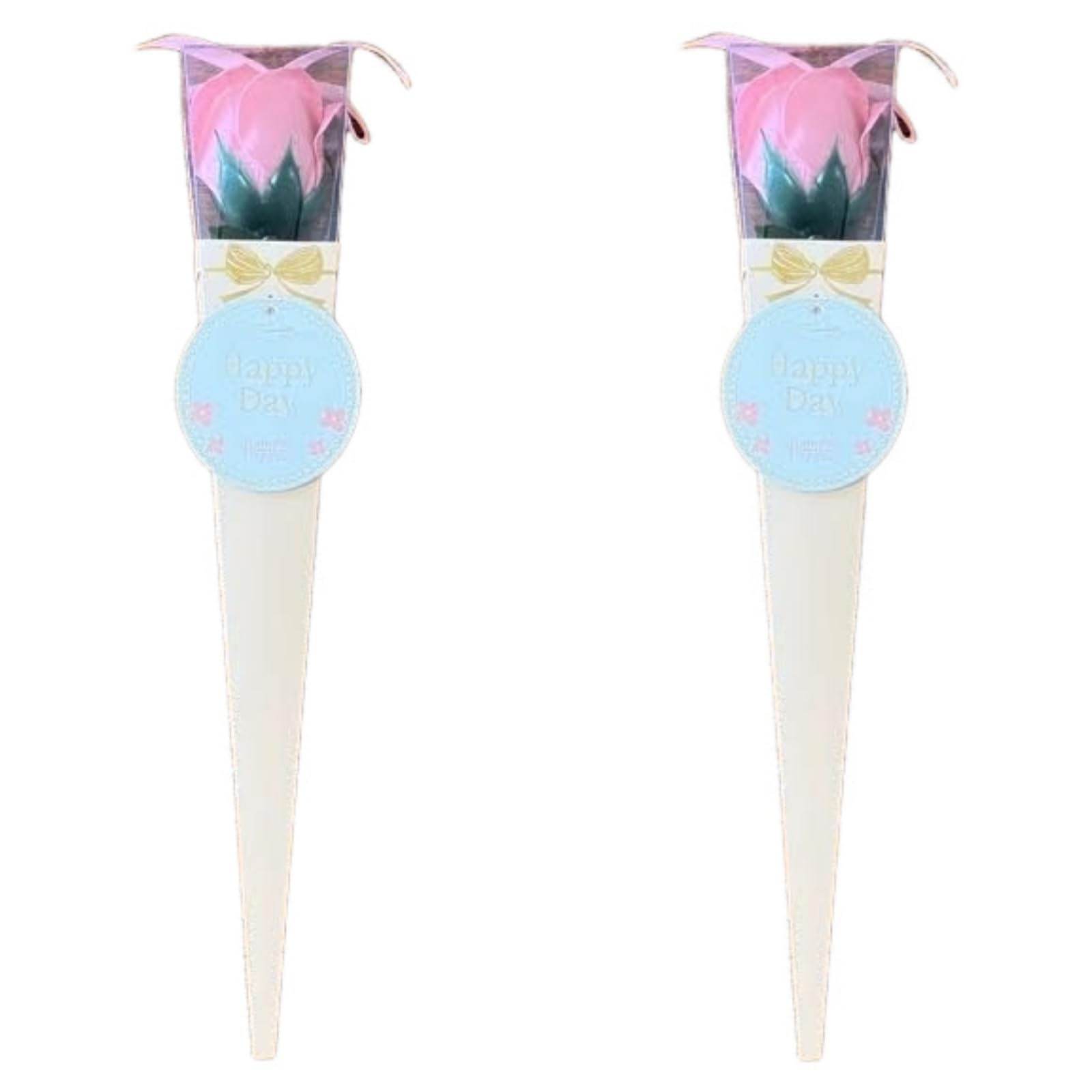 Q-FLA Bath Soak with Soap Flower Bouquet Gift Set Pink