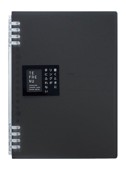 Kingjim Ring Notebook Teferene A5 Vertical 20-Hole Black