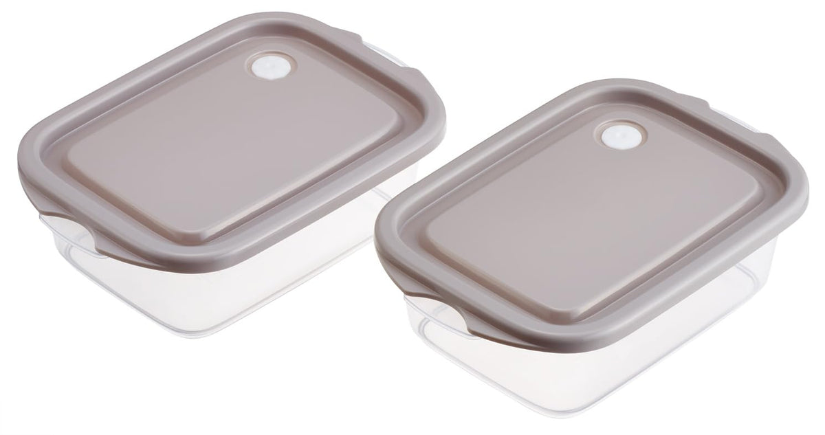 Skater Seal Container Set 500ml Smoky Gray Made in Japan