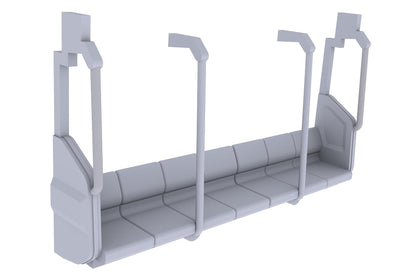 Plum 1/80 Long Seat Interior Set Unpainted Plastic Kit