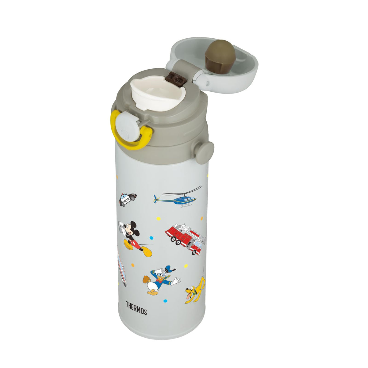 THERMOS Kids Travel Mug 500ml Mickey Light Grey with Adjustable Strap