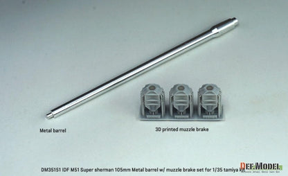 DEF.MODEL 1/35 Israel M51 Super Sherman Tank 105mm Barrel Set