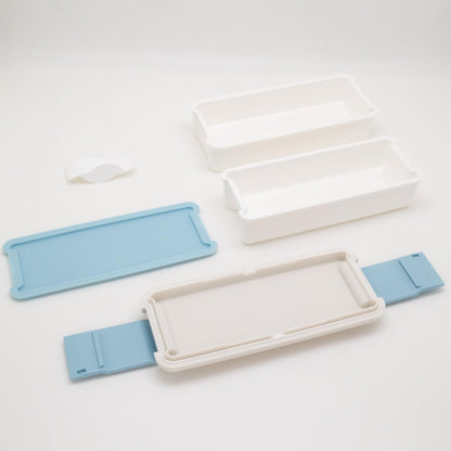 OSK Two-Tier Lunch Box with Divider Blue 340ml and 310ml