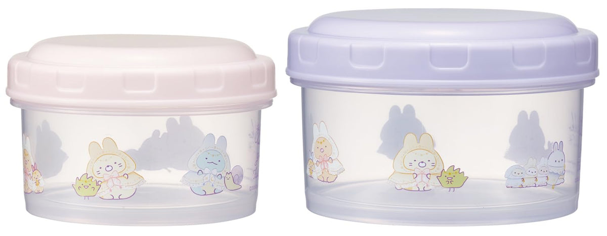 Skater Food Container Set Round Bento Box S/M Made in Japan
